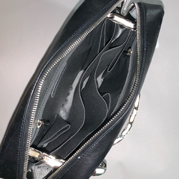 CHANEL black quilted lambskin CAMERA BAG purse - Picture 10 of 16